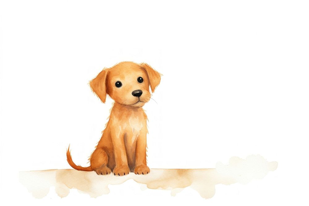 Minimal dog animal mammal puppy. AI generated Image by rawpixel.