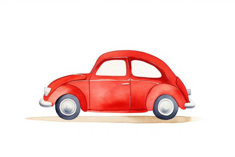 Minimal red car vehicle wheel transportation. AI generated Image by rawpixel.