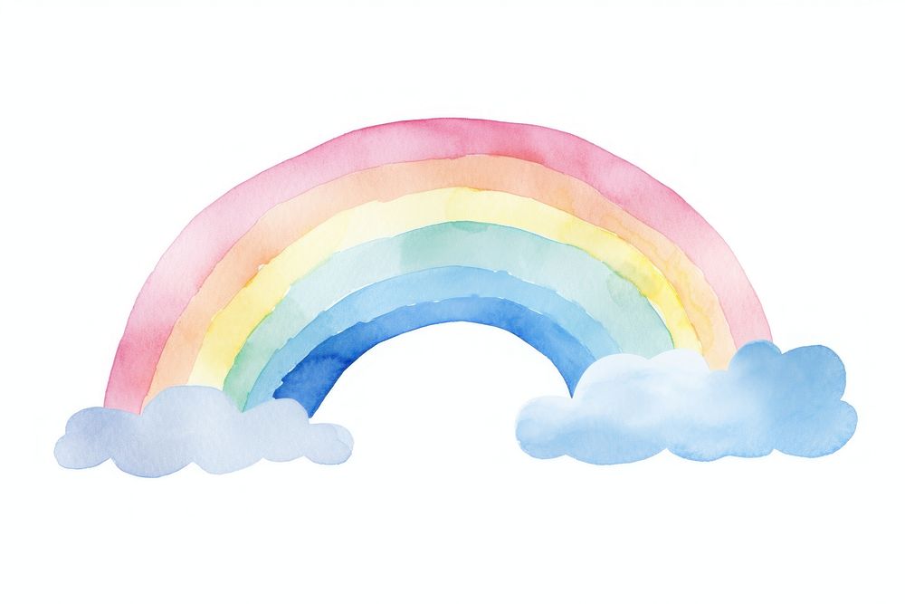 Rainbow nature water sky. AI generated Image by rawpixel.