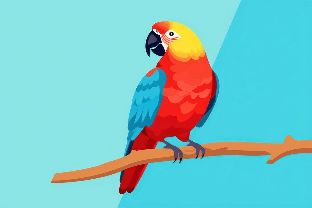 Parrot parrot animal bird. AI generated Image by rawpixel.