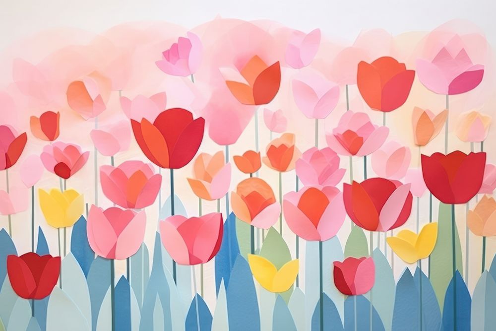 Flowerland art backgrounds abstract. AI generated Image by rawpixel.