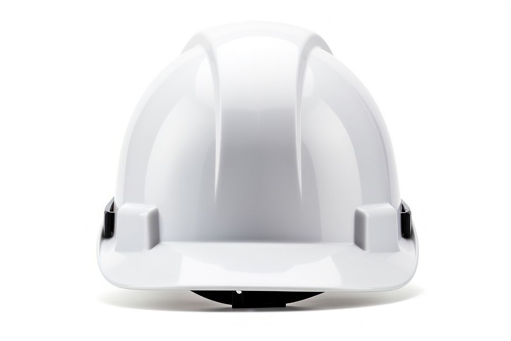 White safety helmet or hard cap hardhat white headwear. AI generated Image by rawpixel.