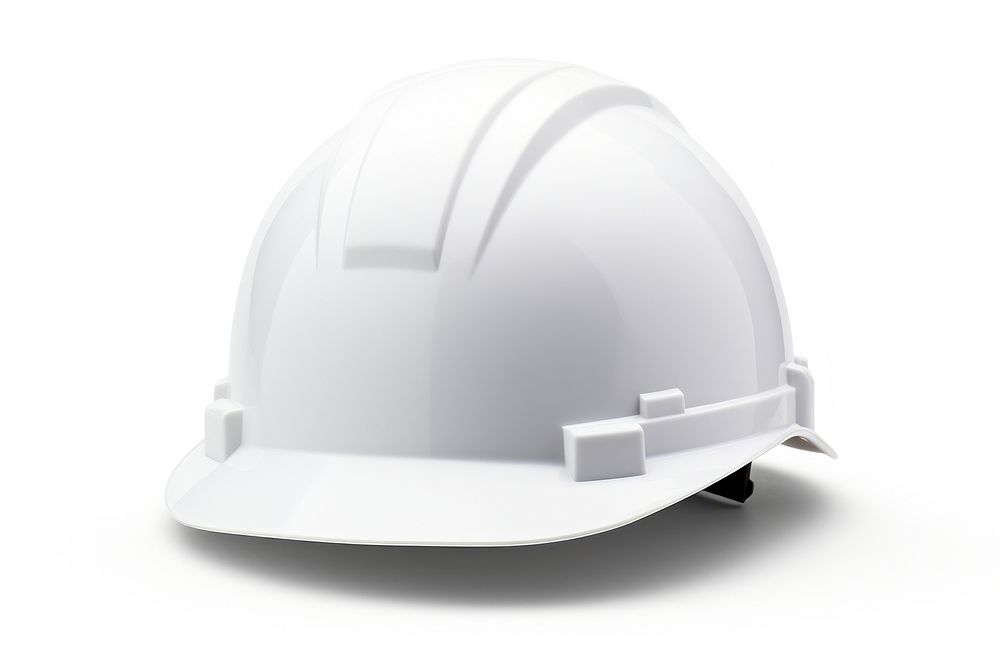 White safety helmet or hard cap hardhat construction protection. AI generated Image by rawpixel.