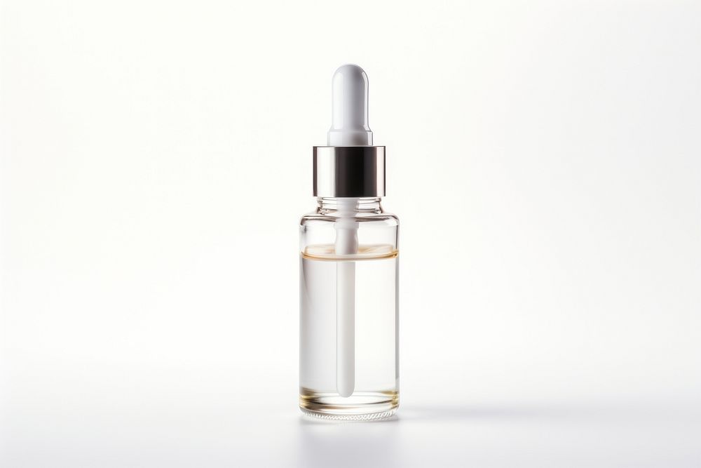 White skincare dropper bottle cosmetics perfume. AI generated Image by rawpixel.