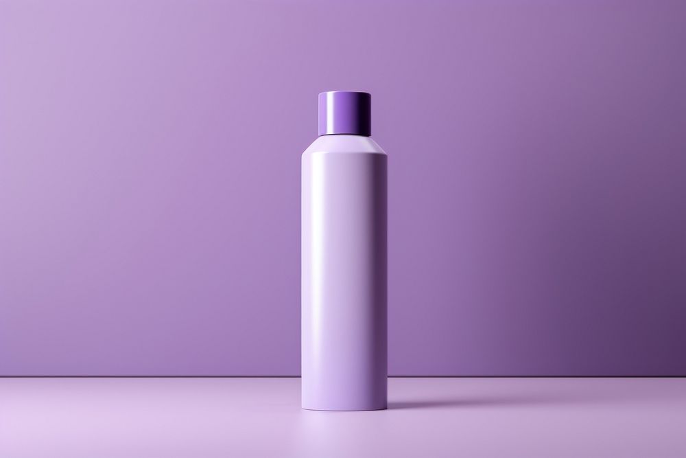 Cosmetic bottle mockup cosmetics cylinder purple. AI generated Image by rawpixel.