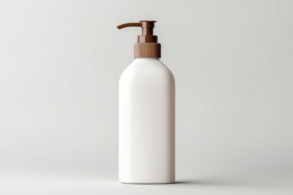 Cosmetic bottle mockup white background container cylinder. AI generated Image by rawpixel.