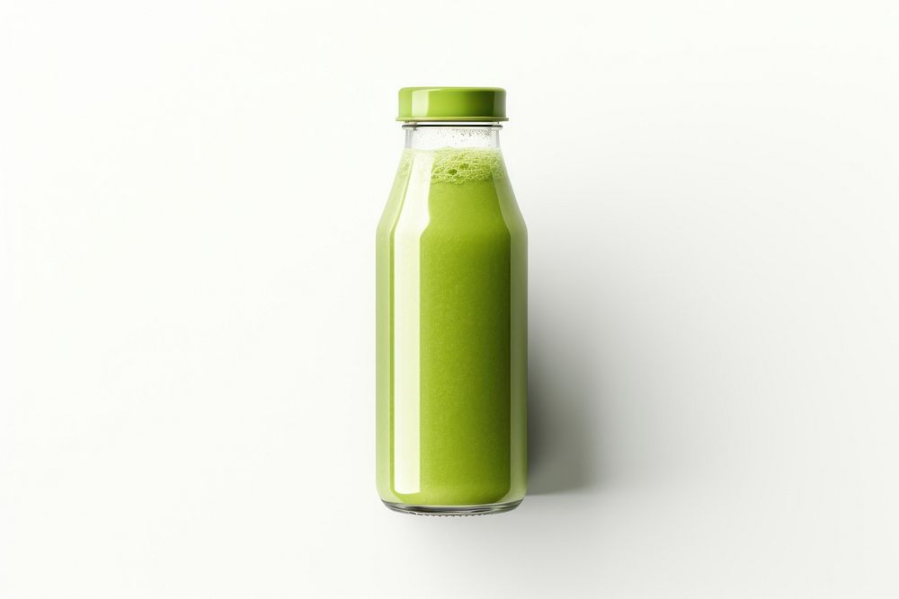 Glass Juice Bottle Mockup bottle juice smoothie. AI generated Image by rawpixel.