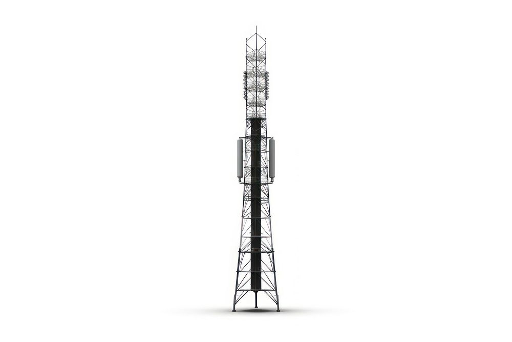 Modern mobile radio and telecommunication antenna tower architecture broadcasting spacecraft. AI generated Image by rawpixel.