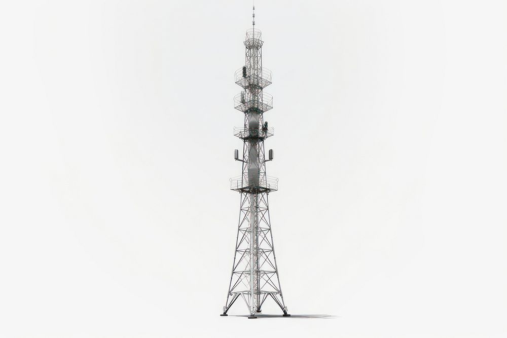 Modern mobile radio and telecommunication antenna tower architecture broadcasting technology. AI generated Image by rawpixel.