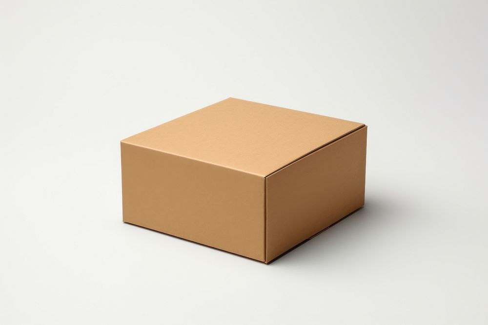 Paper box mockup cardboard carton white background. AI generated Image by rawpixel.