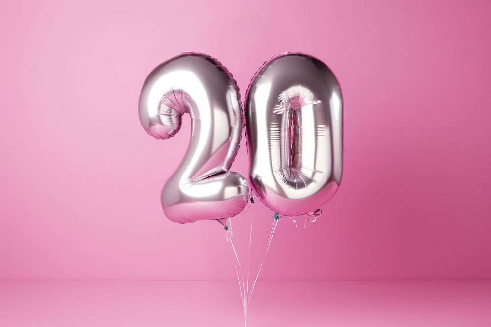 2024 balloon number text. AI generated Image by rawpixel.