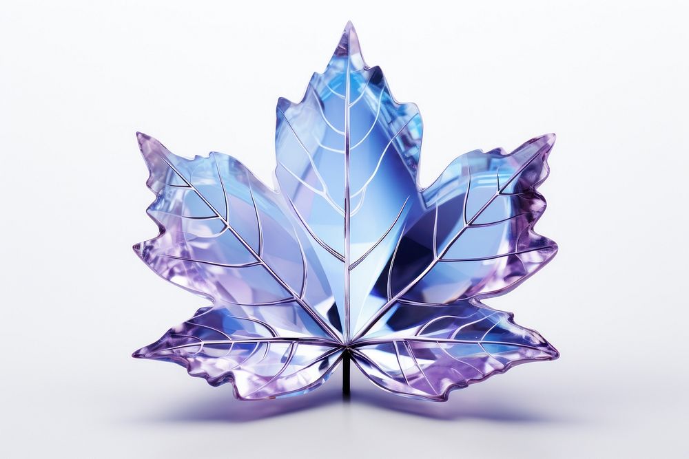 Maple leaf gemstone crystal plant. AI generated Image by rawpixel.