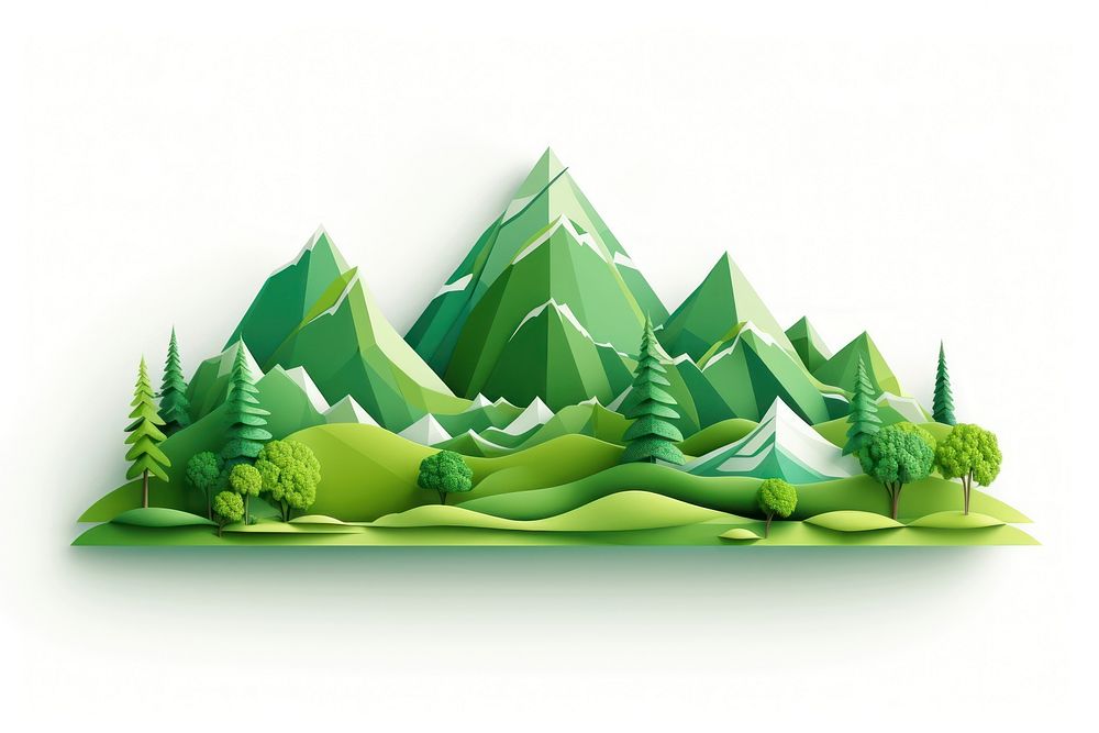 A Mountain background vector green landscape plant. AI generated Image by rawpixel.