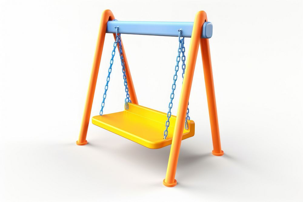 A Kids swings playground equipment white background. AI generated Image by rawpixel.