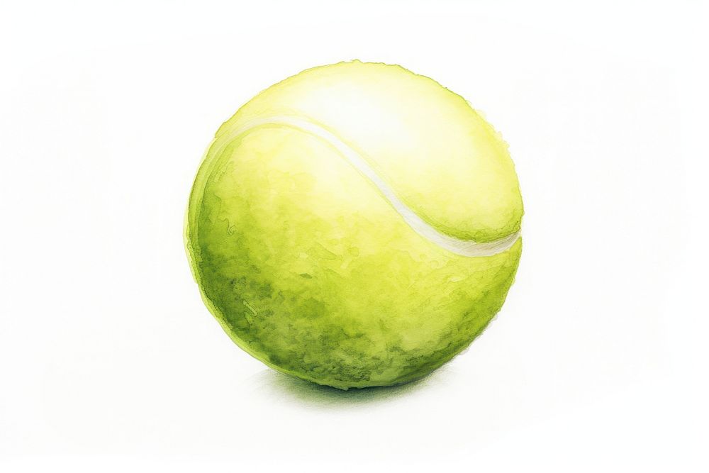 A Tennis ball tennis white background tennis ball. AI generated Image by rawpixel.