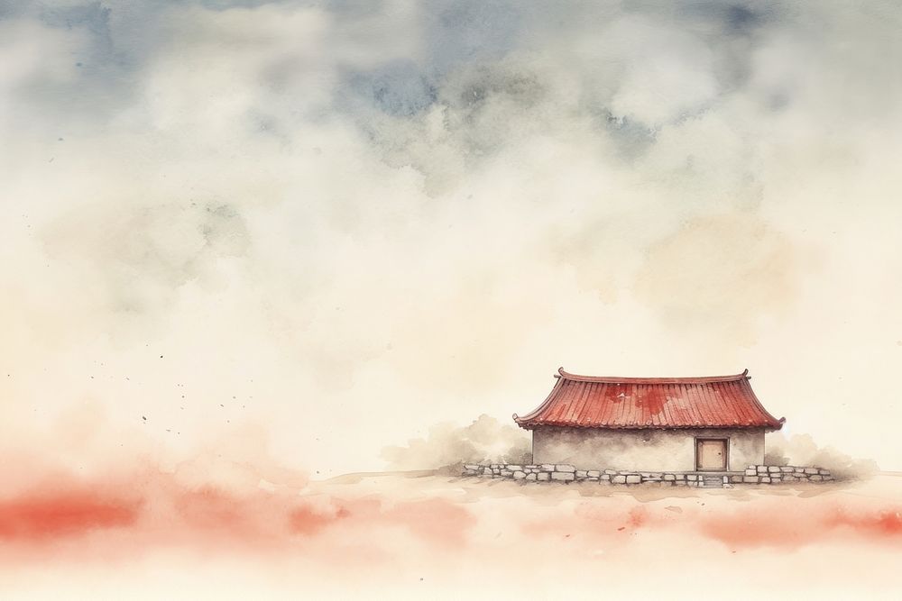 Ancient chinese house architecture building outdoors. AI generated Image by rawpixel.