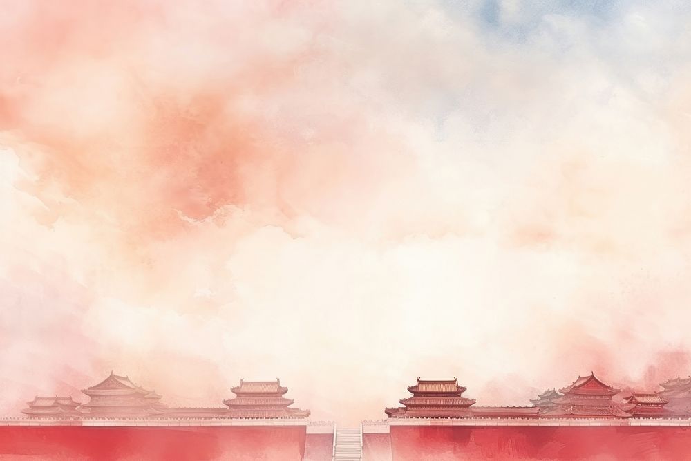Forbidden City backgrounds outdoors smoke. AI generated Image by rawpixel.