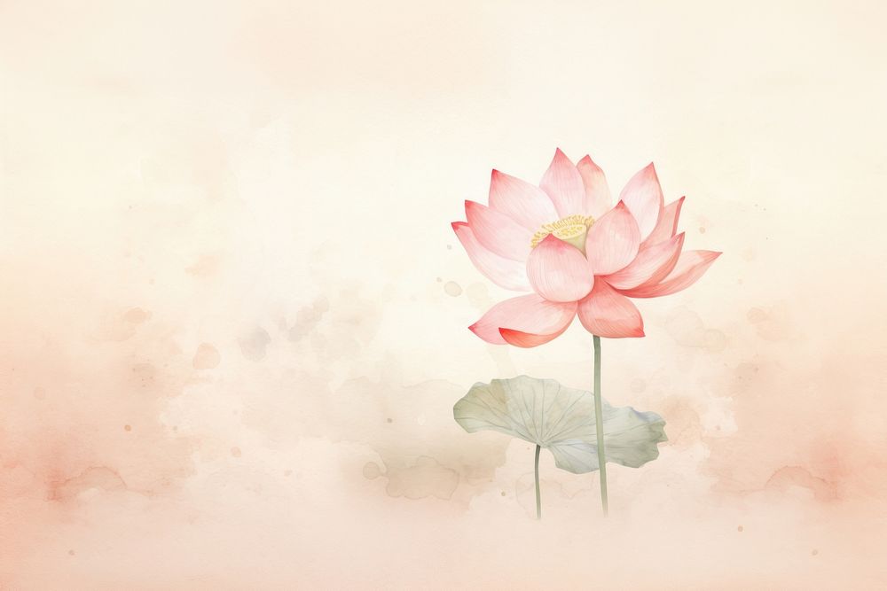 Lotus flower painting petal plant. AI generated Image by rawpixel.
