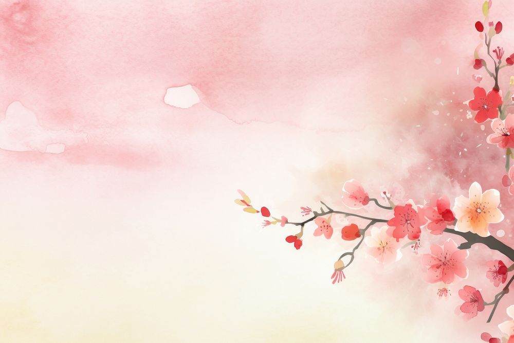Peach blossom backgrounds flower plant. AI generated Image by rawpixel.