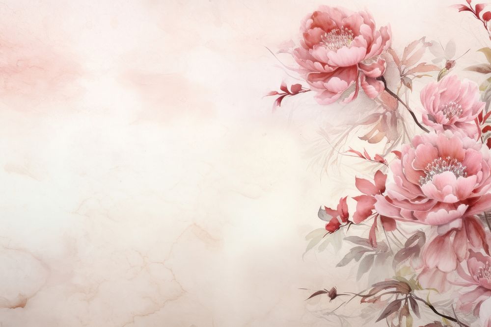 Peony backgrounds blossom pattern. AI generated Image by rawpixel.