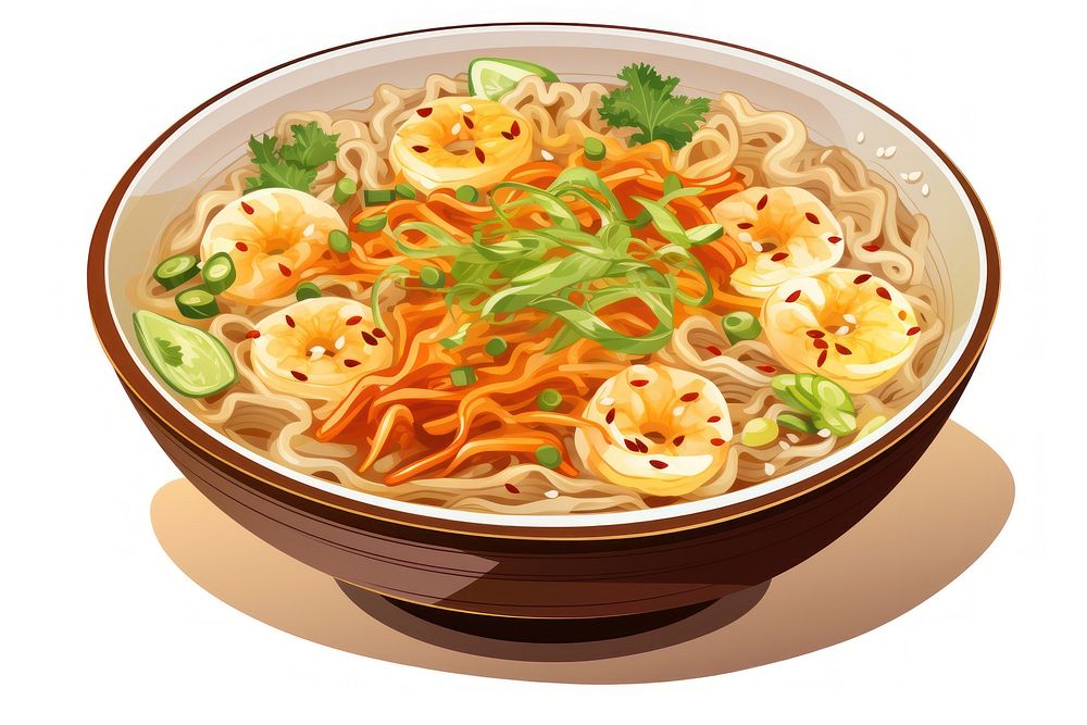 Ramen bowl noodle food soup. AI generated Image by rawpixel.