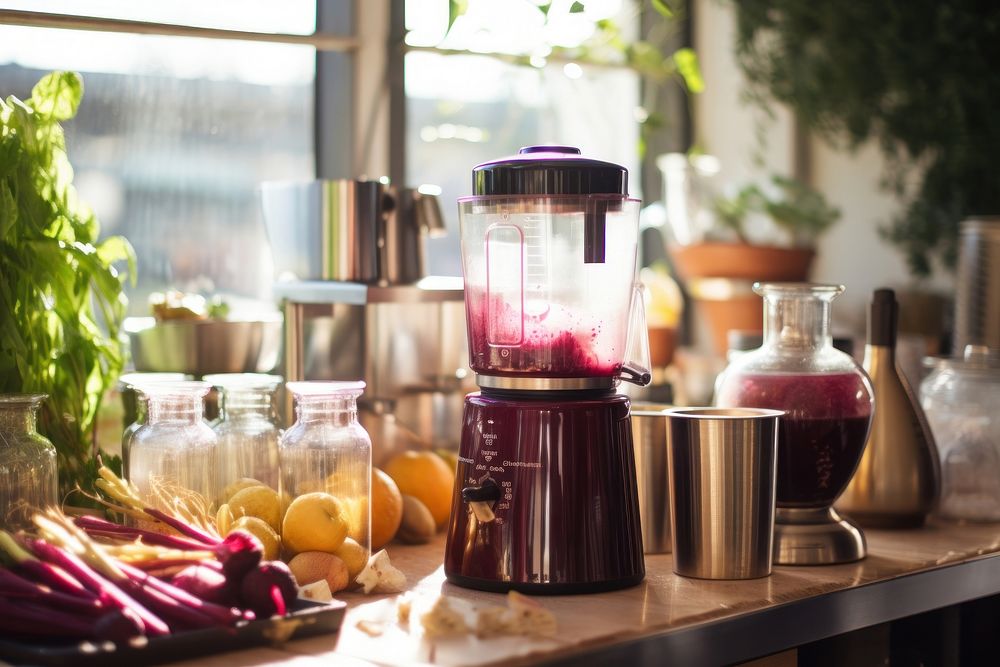 Cold press juicers kitchen mixer coffeemaker. AI generated Image by rawpixel.