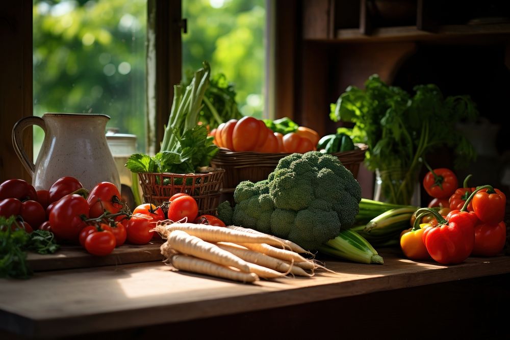 Fresh vegetables kitchen plant food. AI generated Image by rawpixel.