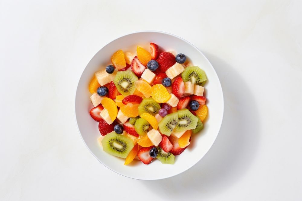 Fruit salad plate plant food. AI generated Image by rawpixel.