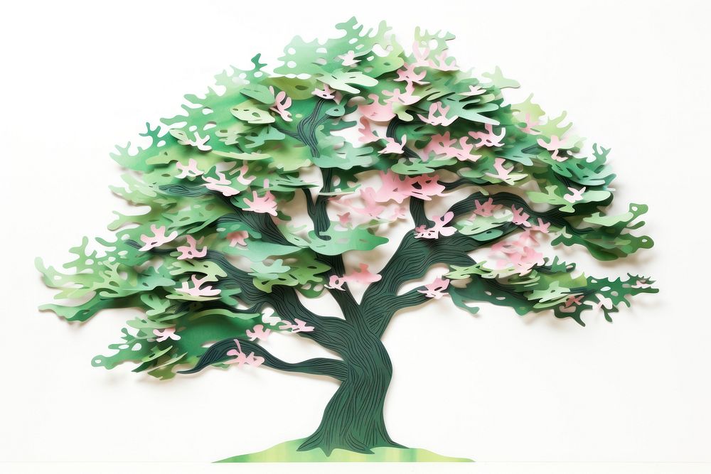 A tree art bonsai flower. AI generated Image by rawpixel.
