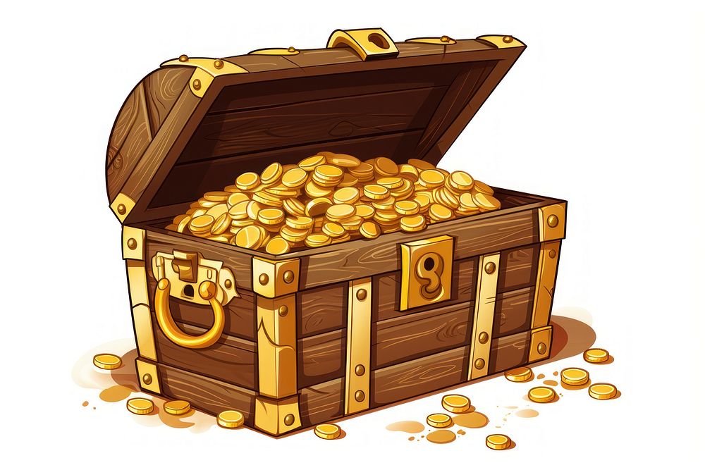 Treasure box cartoon investment abundance. AI generated Image by rawpixel.