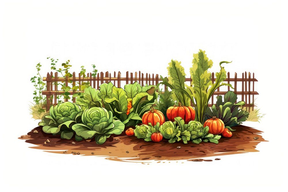 Vegetable garden outdoors nature plant. AI generated Image by rawpixel.