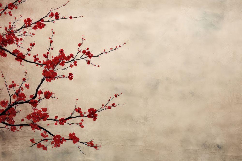 Red blossom backgrounds flower plant. AI generated Image by rawpixel.