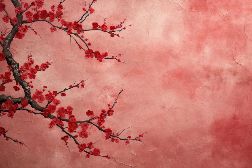 Red blossom backgrounds flower plant. AI generated Image by rawpixel.