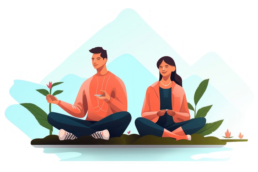 Healthy habits for well-being sports sitting adult. AI generated Image by rawpixel.