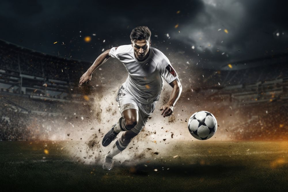 Male football player sports adult male. AI generated Image by rawpixel.