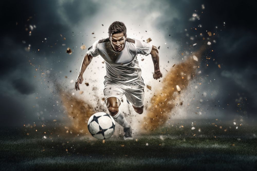 Male football player sports adult male. AI generated Image by rawpixel.