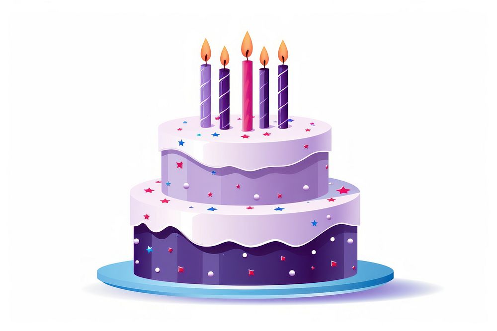 A birthday cake with decorations dessert food anniversary. AI generated Image by rawpixel.