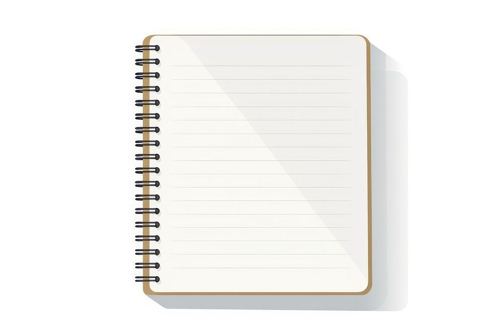 A blanked notepad diary page white background. AI generated Image by rawpixel.