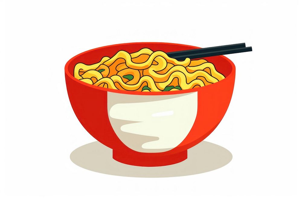 A cup noodle food bowl chopsticks. AI generated Image by rawpixel.