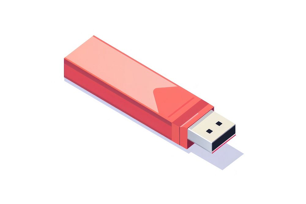 A Foldable USB flash drive white background usb flash drive electronics. AI generated Image by rawpixel.