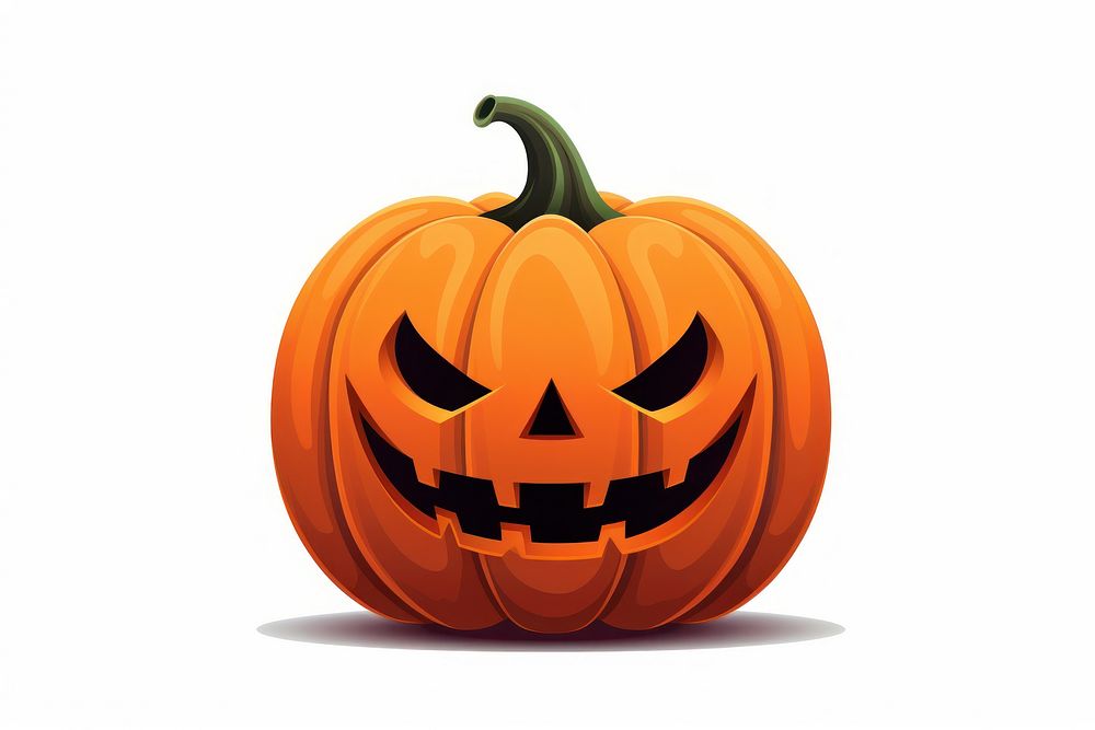 A halloween pumpkin vegetable food white background. AI generated Image by rawpixel.