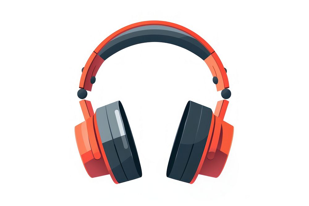 A headphone headphones headset white background. AI generated Image by rawpixel.