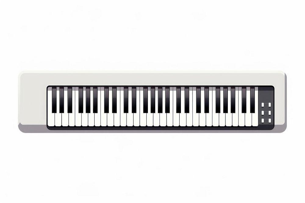 A keyboard piano music white background. AI generated Image by rawpixel.