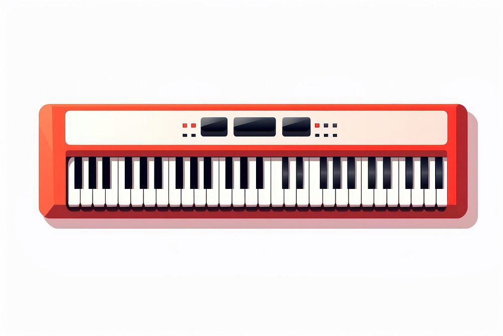 A keyboard piano music white background. AI generated Image by rawpixel.