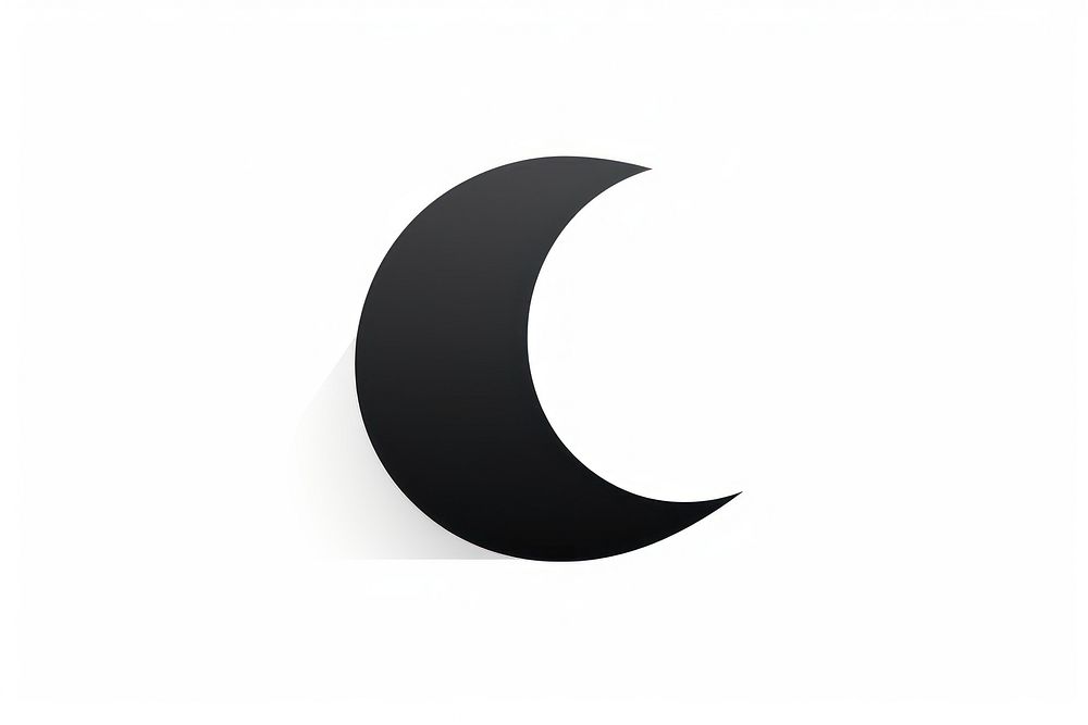 A Quarter moon white background astronomy crescent. AI generated Image by rawpixel.