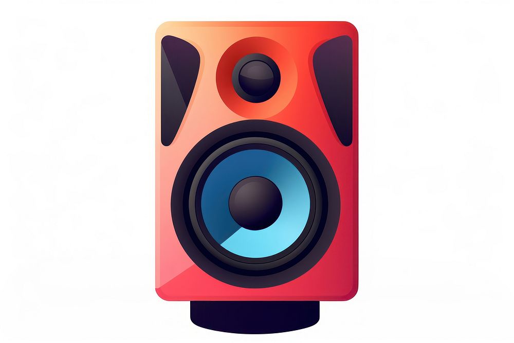 A speaker music white background loudspeaker. AI generated Image by rawpixel.