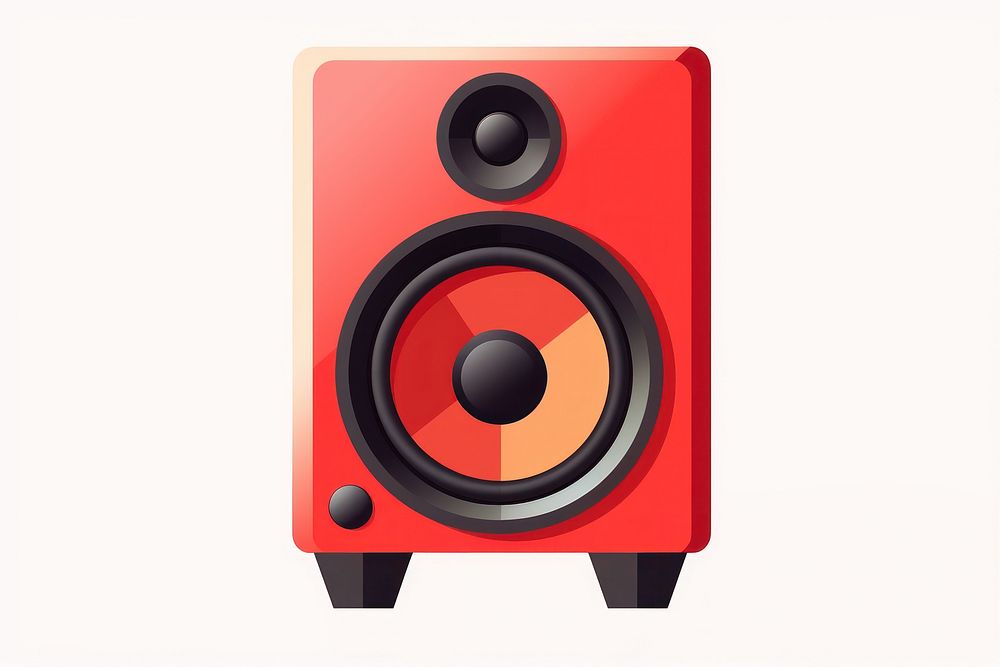 speaker white background loudspeaker electronics. | Free Photo
