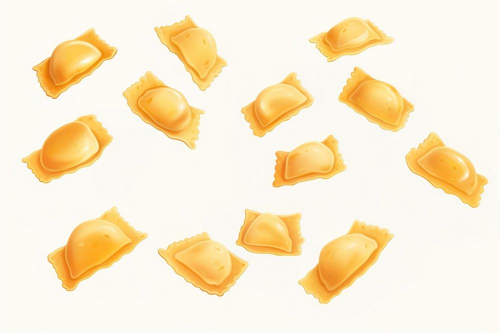 Ravioli pasta pieces falling backgrounds ravioli food. AI generated Image by rawpixel.