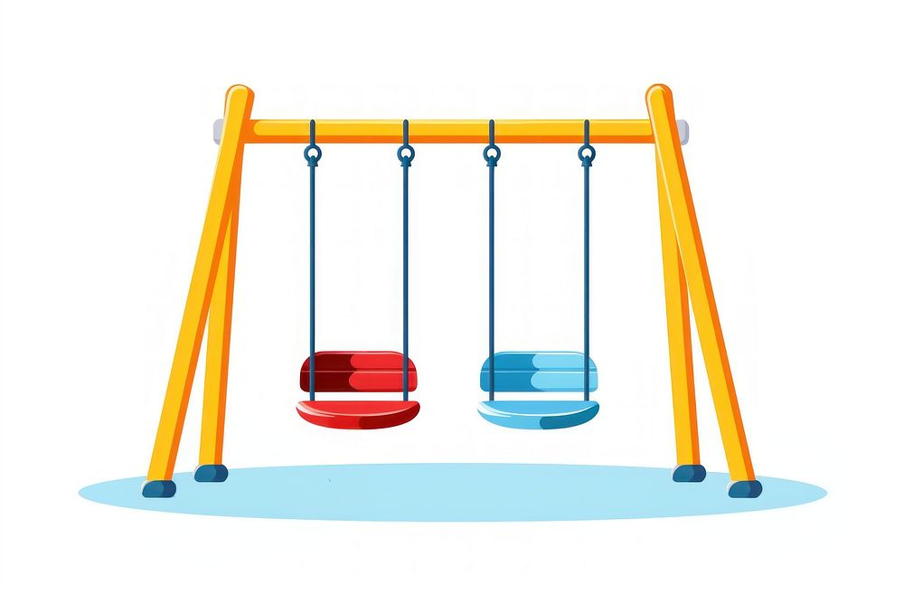 A Kids swings playground equipment outdoors. AI generated Image by rawpixel.