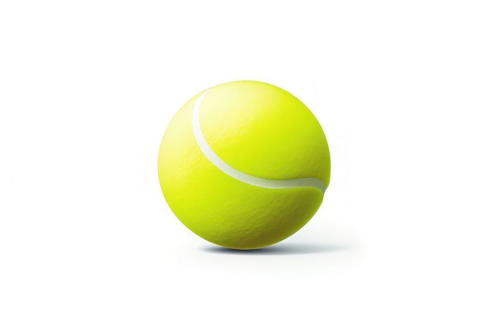 A Tennis ball tennis sports white background. AI generated Image by rawpixel.